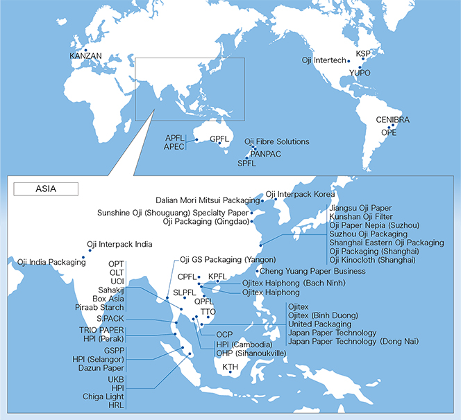 Oji India Packaging Map