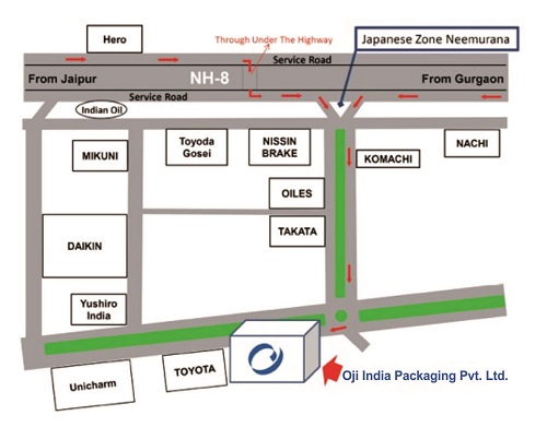 Oji India Packaging Map 